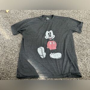 Gray Graphic T-Shirt with Mickey Mouse XL
